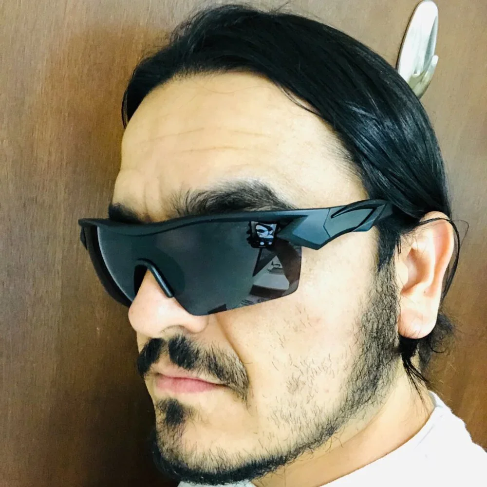 Men Sports Sunglasses Fashion Designer Retro Black Lens Outdoor‎ Gafas Humbres